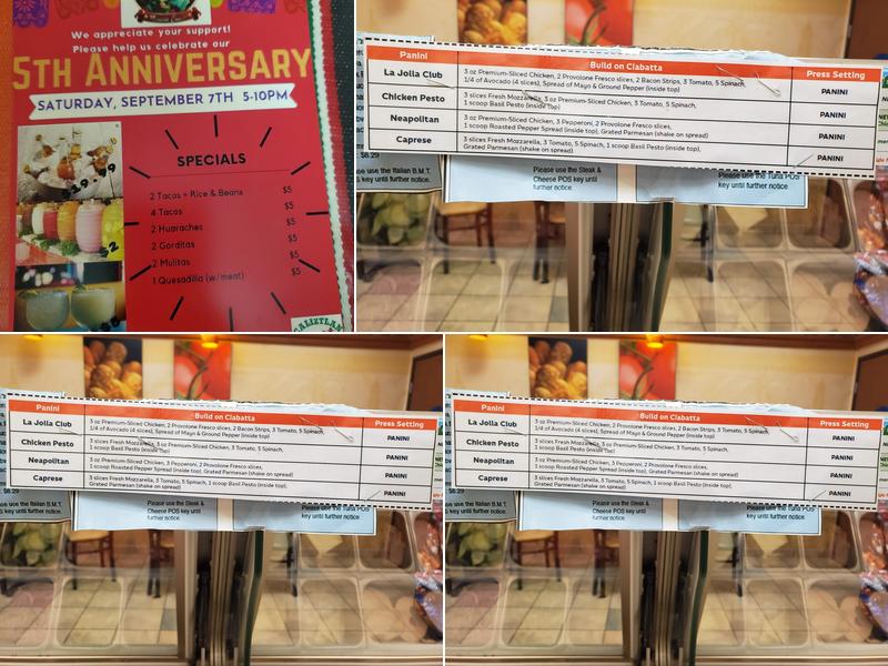 Subway Menu