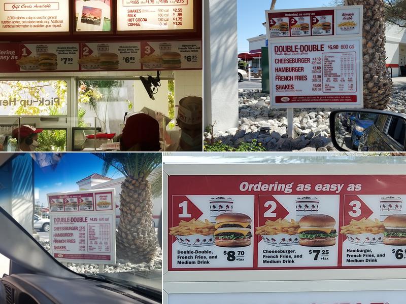 In-N-Out Burger Menu