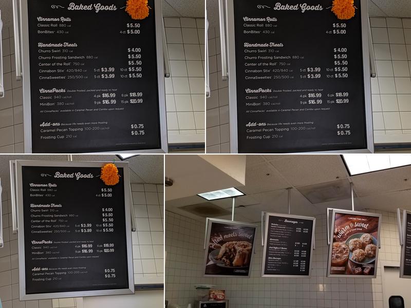 Cinnabon Menu