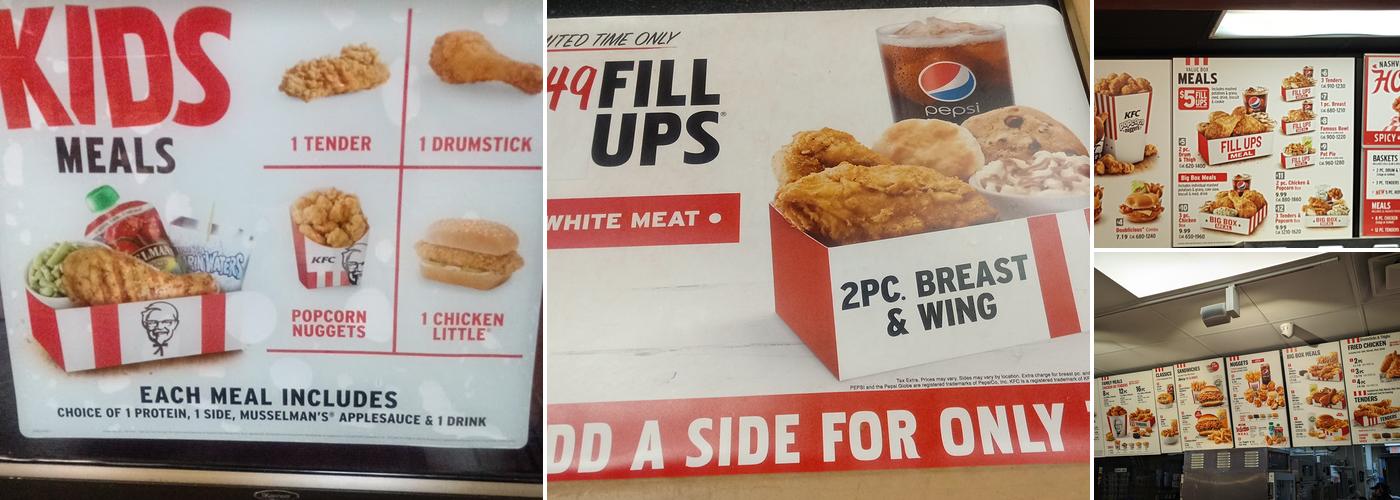 KFC Menu