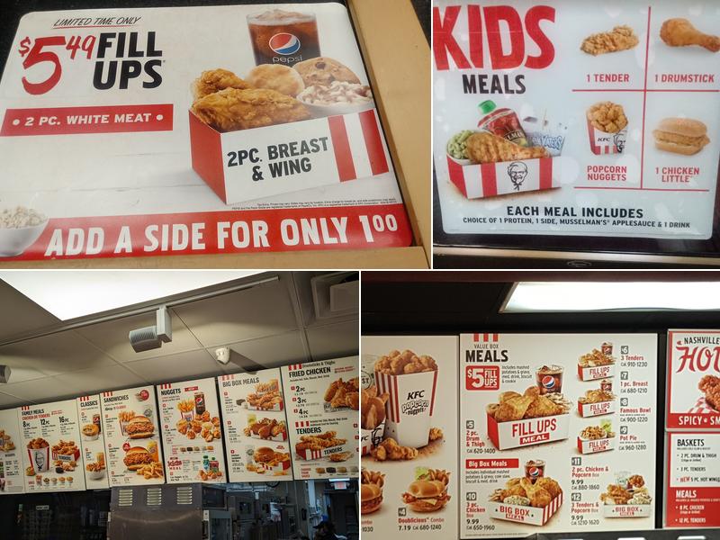 KFC Menu