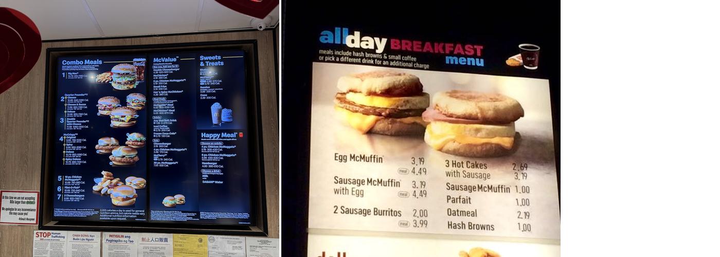 McDonald's Menu