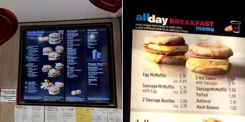McDonald's Menu
