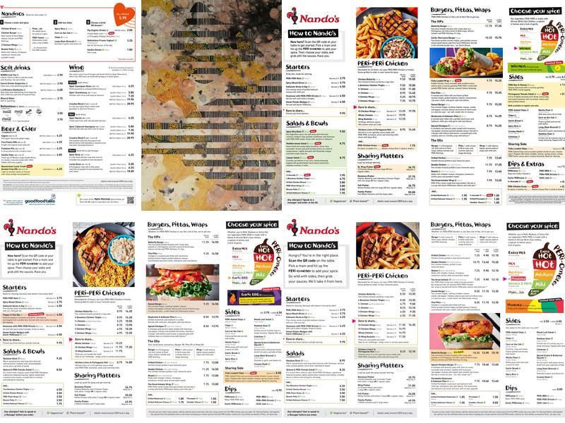 Nando's Oxford - Westgate Menu