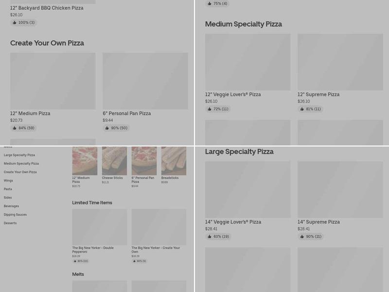 Pizza Hut Menu