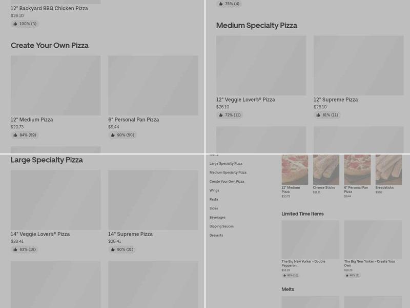 Pizza Hut Menu