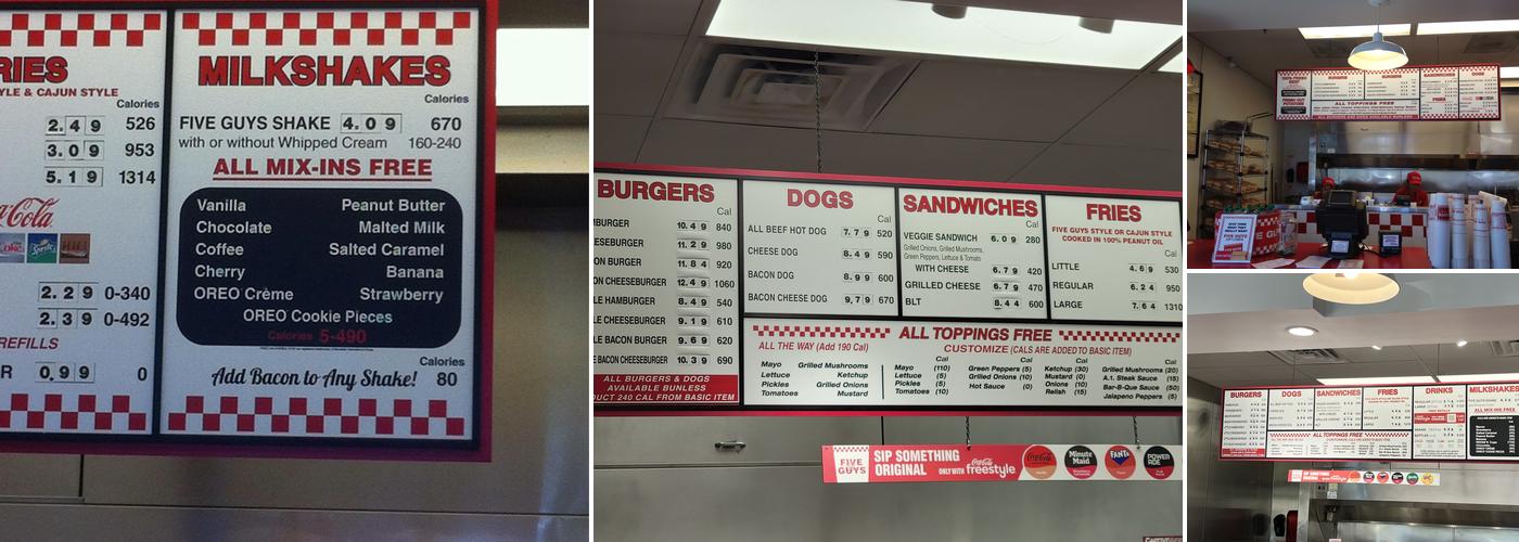 Five Guys Menu