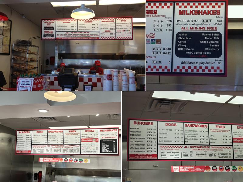 Five Guys Menu