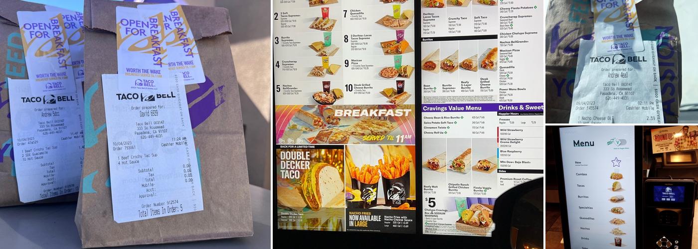 Taco Bell Menu