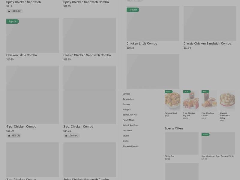 KFC Menu