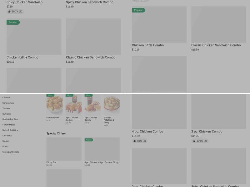 KFC Menu