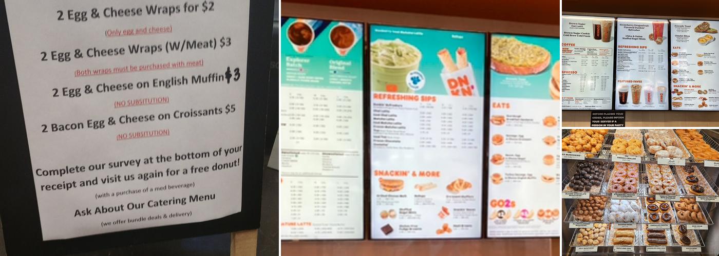 Dunkin' Menu