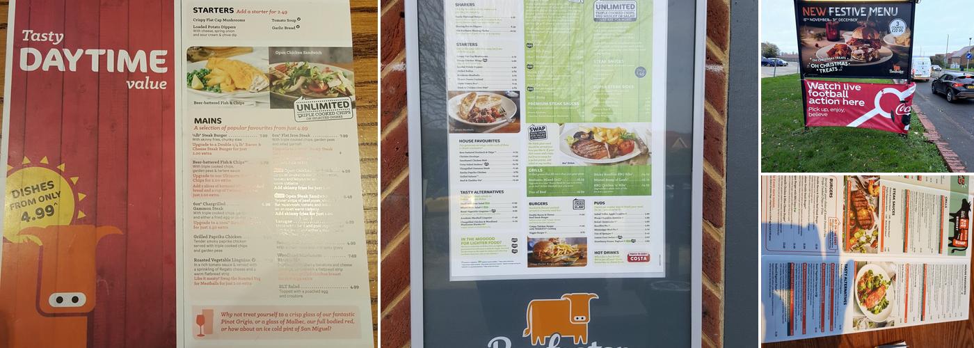 Beefeater Sir Thomas Wyatt Menu