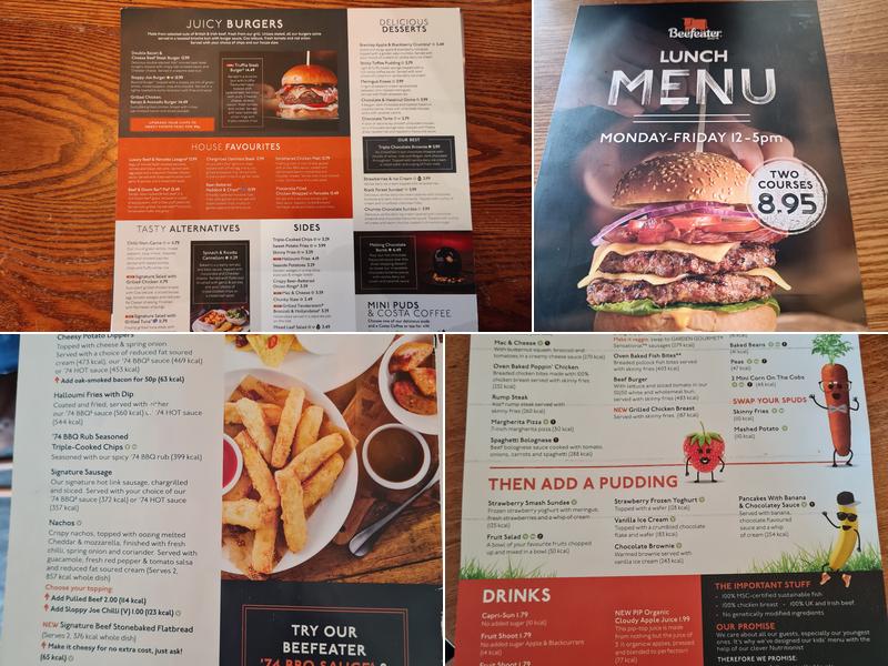 Beefeater Malta Inn Menu