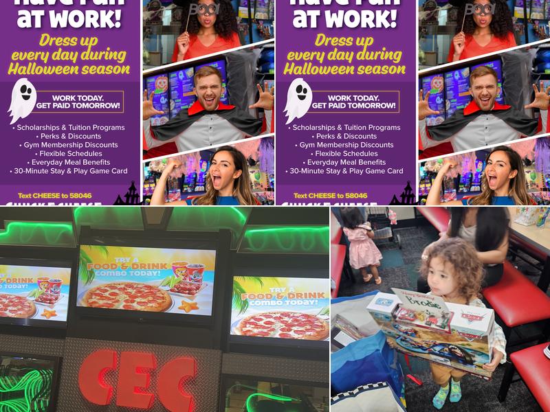 Chuck E. Cheese Menu