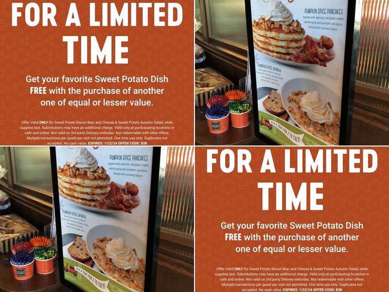 Corner Bakery Menu