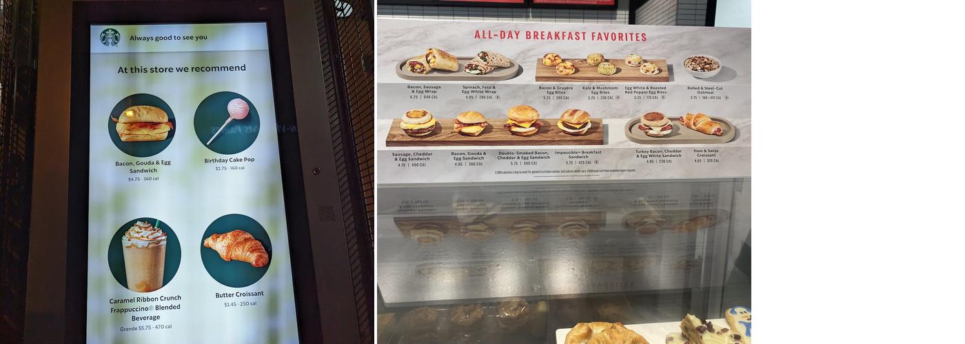 Starbucks Menu