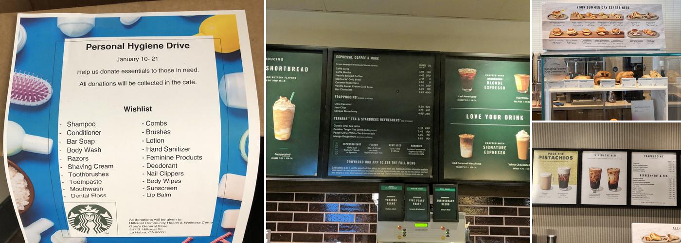 Starbucks Coffee Company Menu