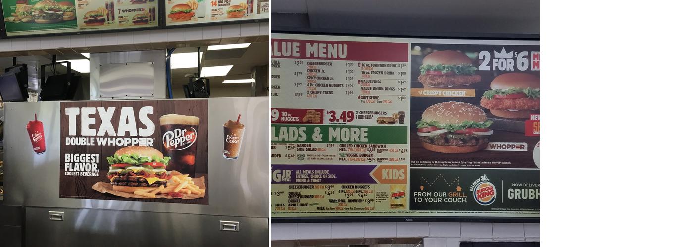 Burger King Menu