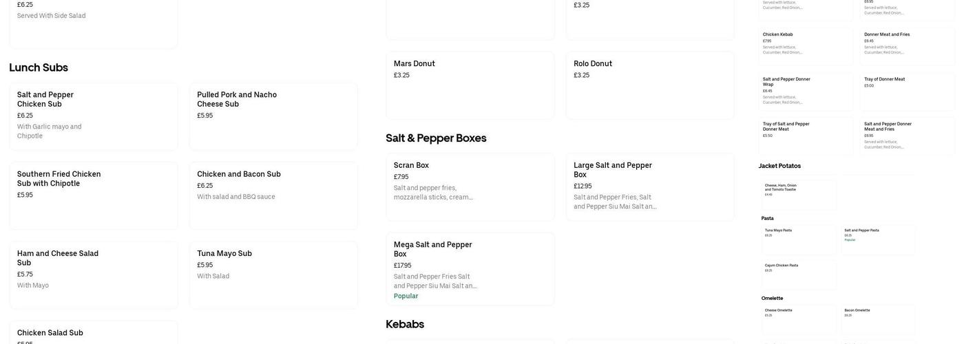 All in One Convenience Store Ltd Menu