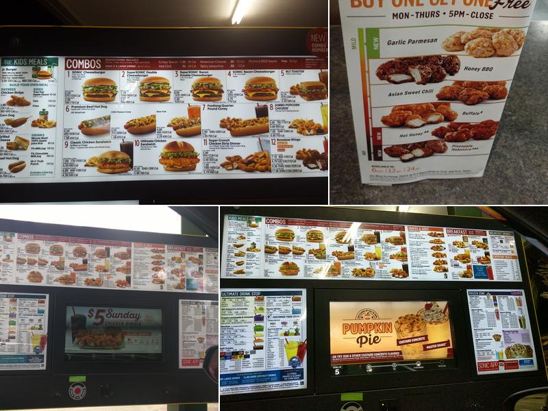 Sonic Drive-In Menu
