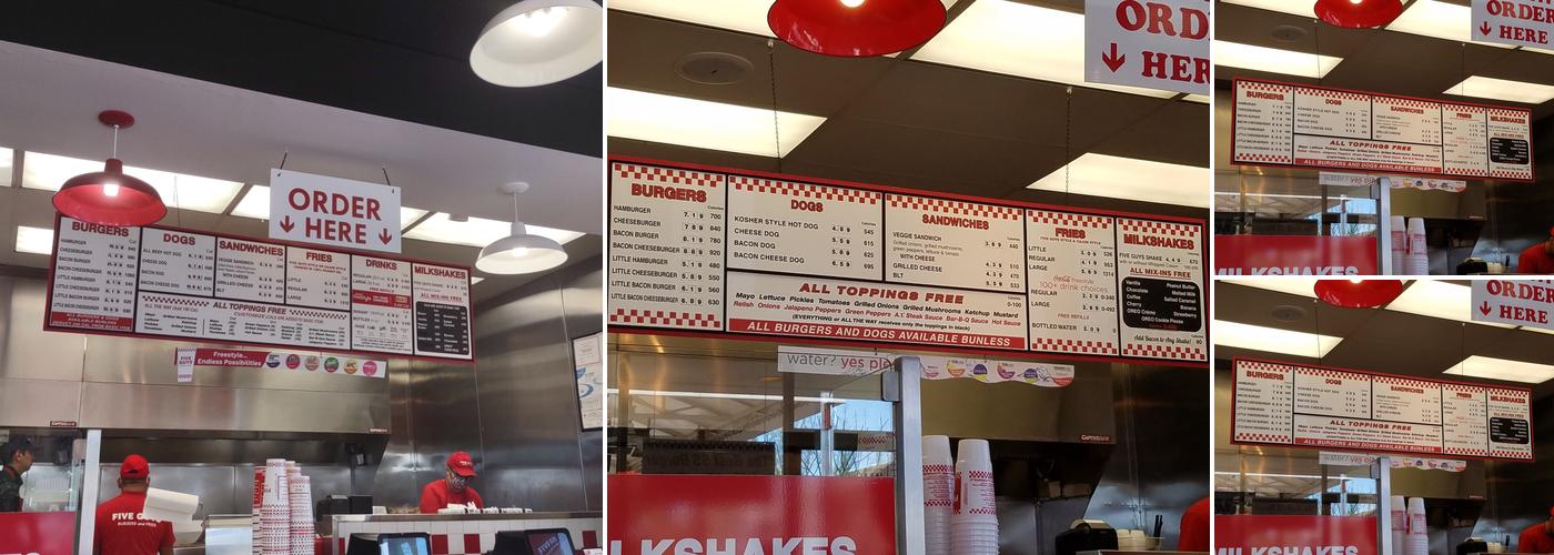 Five Guys Menu