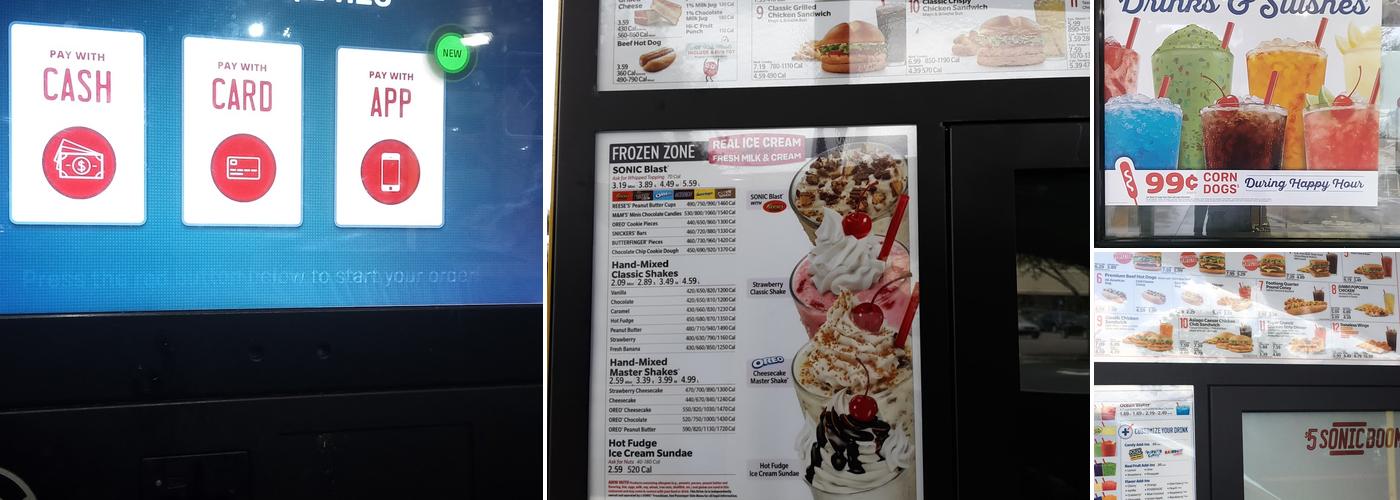 Sonic Drive-In Menu