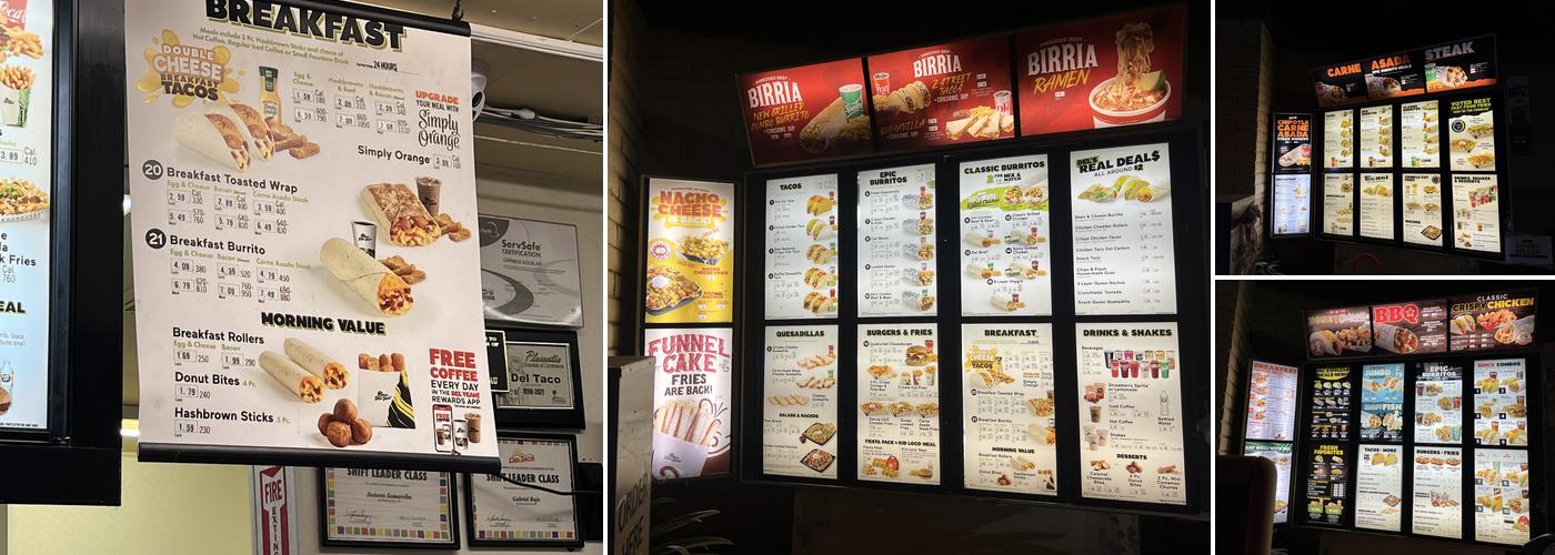 Del Taco Menu