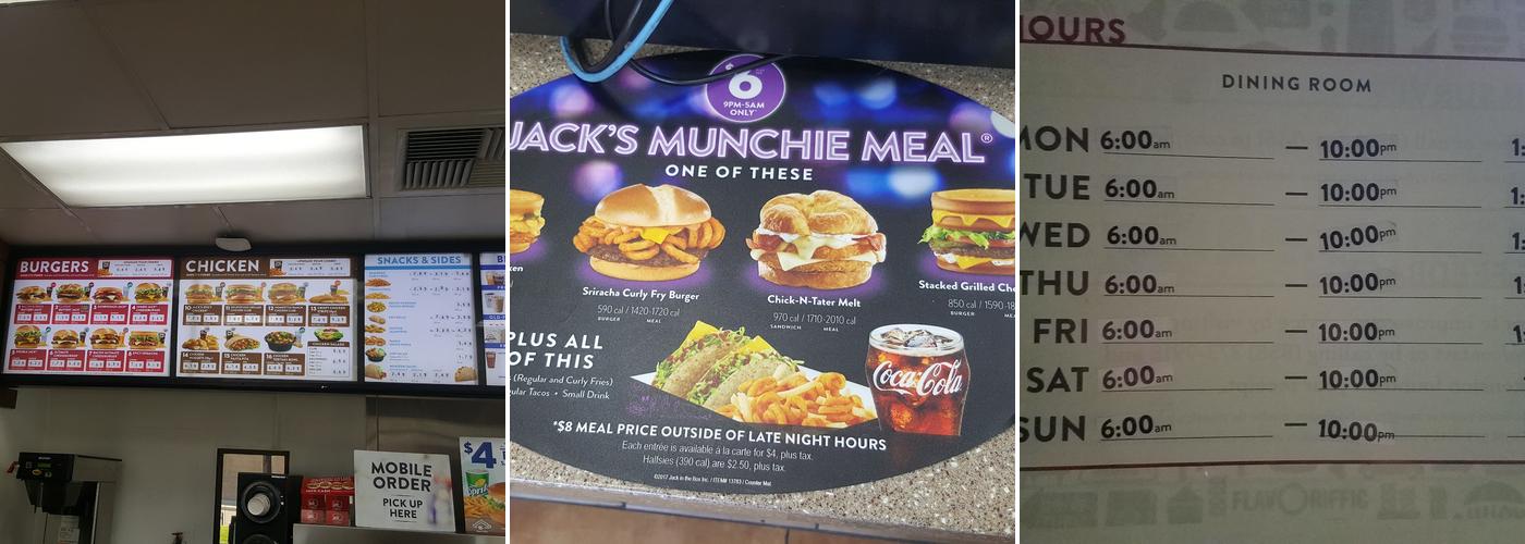 Jack In The Box Menu