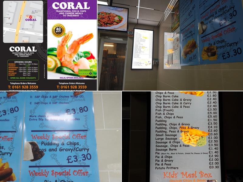Coral FISH & CHIP&CHINESE TAKEAWAY Menu