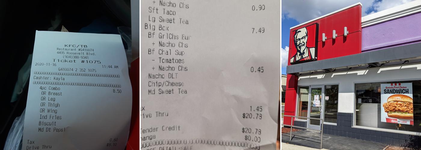 KFC Menu