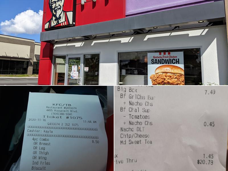 KFC Menu