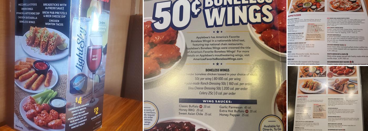 Applebee's Grill + Bar Menu