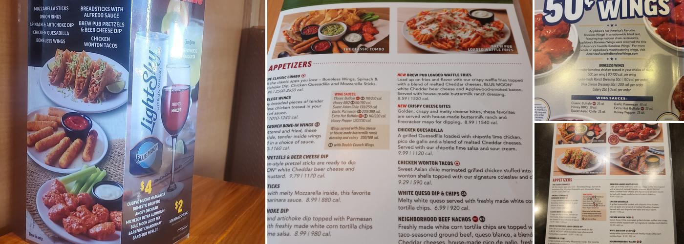 Applebee's Grill + Bar Menu