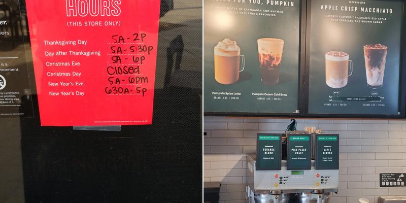 Starbucks Menu
