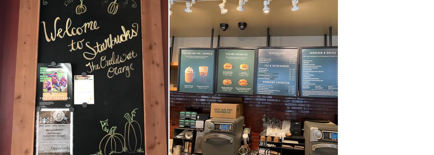 Starbucks Coffee Company Menu