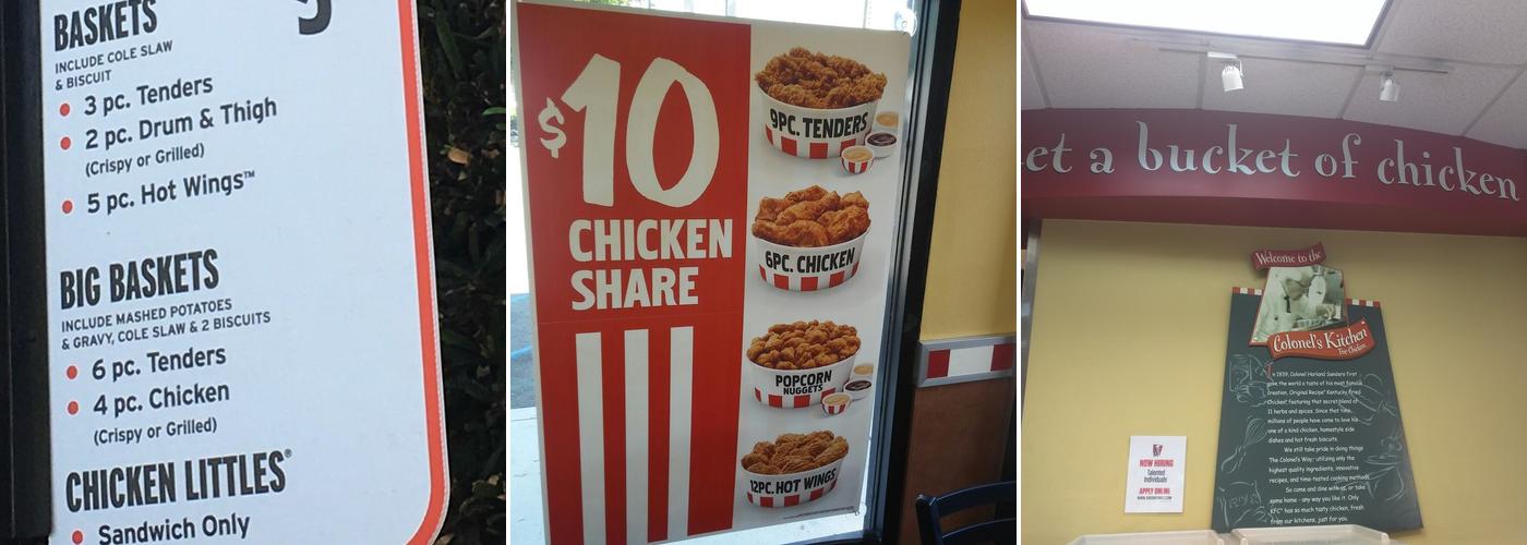 KFC Menu