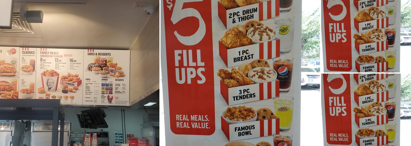 KFC Menu
