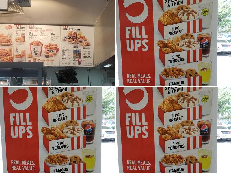 KFC Menu
