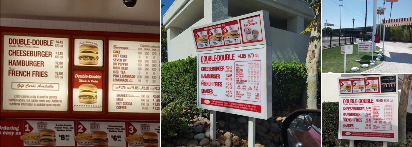In-N-Out Burger Menu