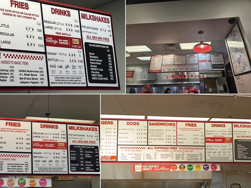 Five Guys Menu