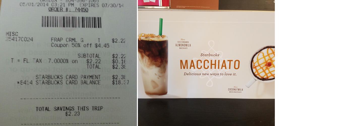 Starbucks Coffee Company Menu