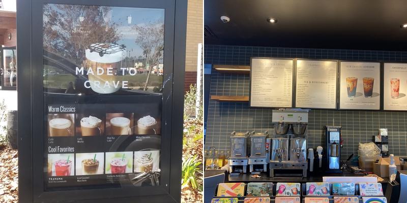 Starbucks Coffee Company Menu
