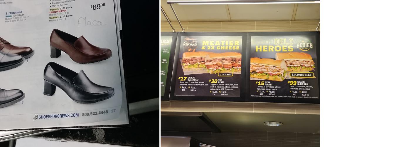 Subway Menu