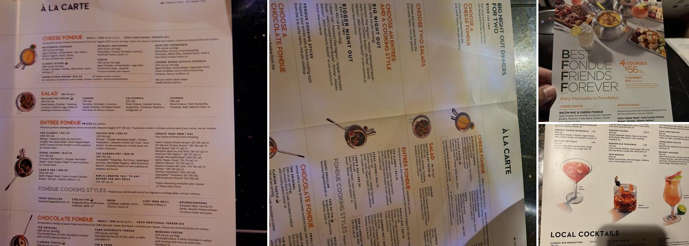The Melting Pot Menu