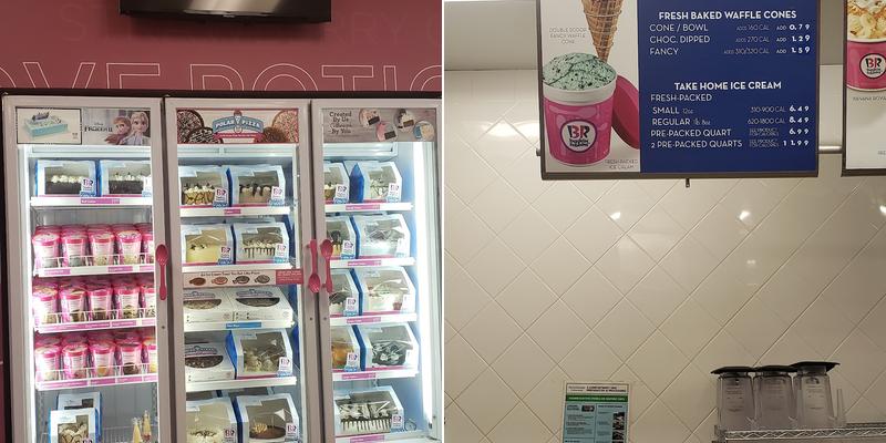 Baskin-Robbins Menu