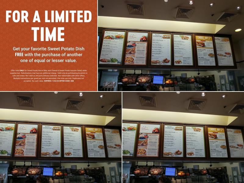 Corner Bakery Cafe Menu