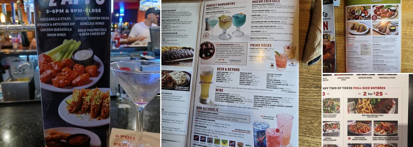 Applebee's Grill + Bar Menu