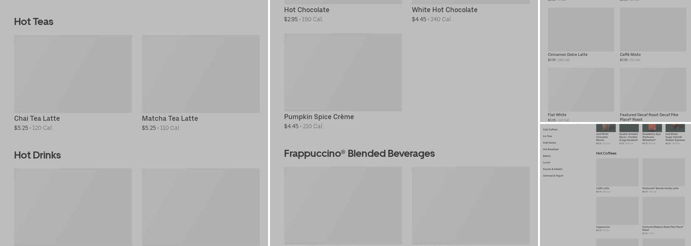 Starbucks Menu