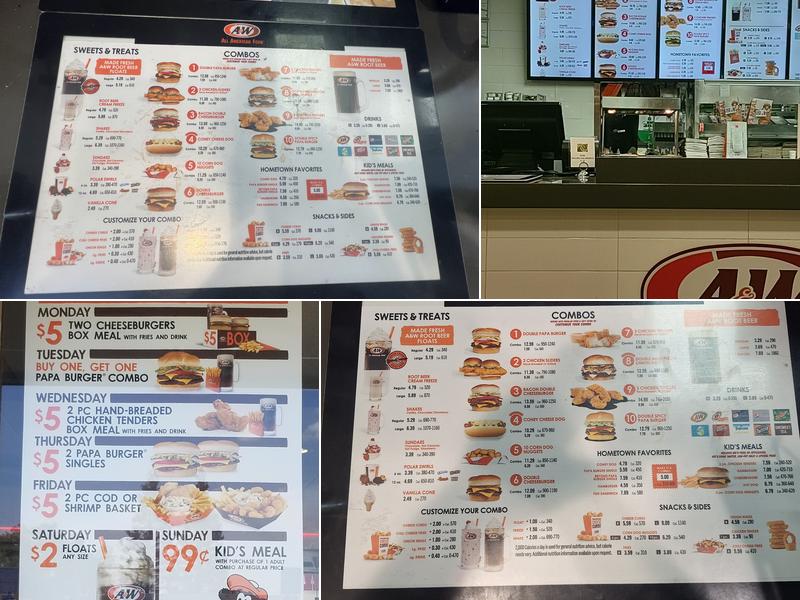 A&W Restaurant Menu